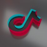 Une image en 3D du logo TikTok.