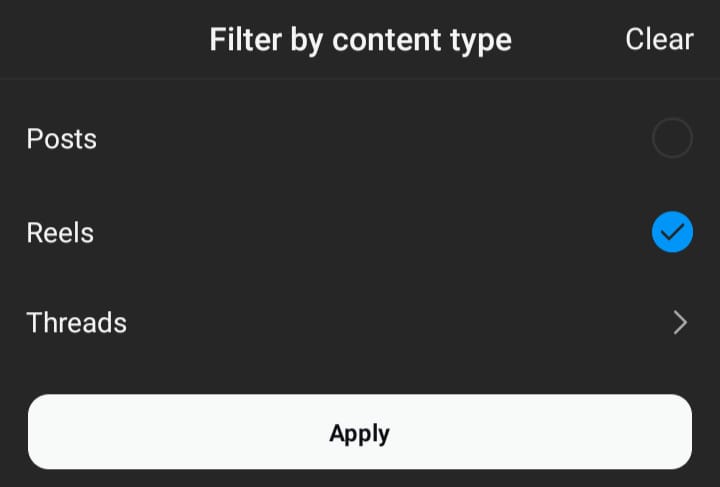 Uma captura de ecrã do GoRead.io que mostra a opção de filtrar os vídeos com gostos no Instagram.